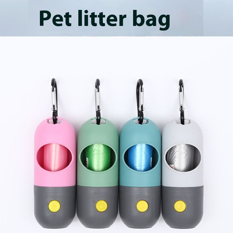 Led Light Pet Waste Bag Dispenser For Dogs Cats