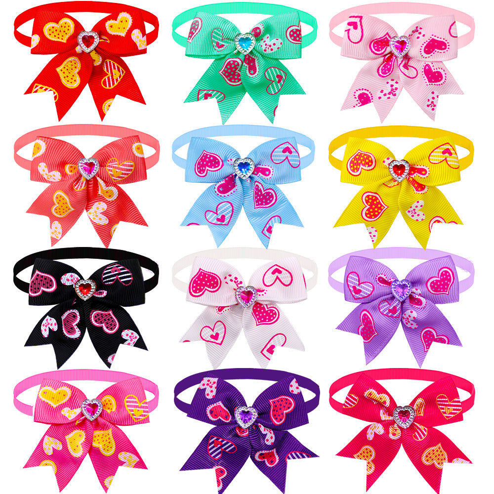 Pet Love Diamond Bow Tie Bow
