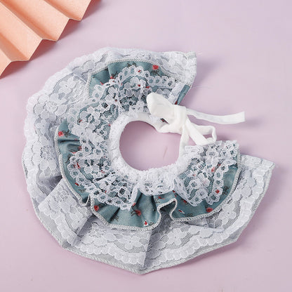 Cat Collar Multi-Layer Lace Floral Fashion Korean Pet Scarf Accessories