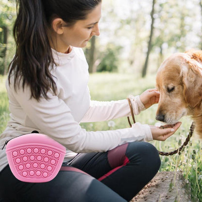 Bag Silicone Feed Dogs Treat Pouch Pet Training