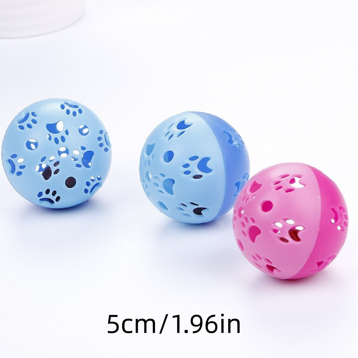 Colored Plastic Bell Mesh Hollow Sound Cat Teasing Ball