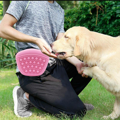 Bag Silicone Feed Dogs Treat Pouch Pet Training