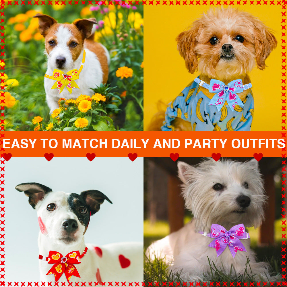 Pet Love Diamond Bow Tie Bow