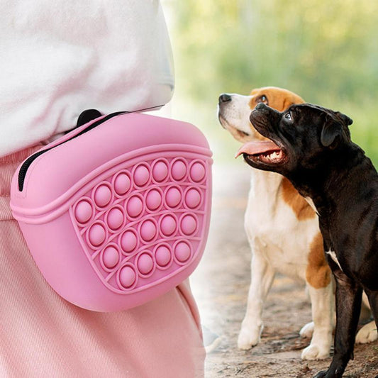 Bag Silicone Feed Dogs Treat Pouch Pet Training